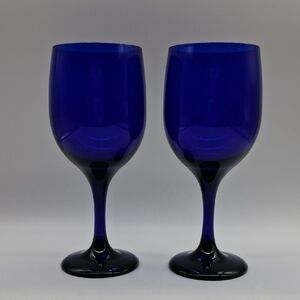 Elegant Blue Wine Glass Set Of 2